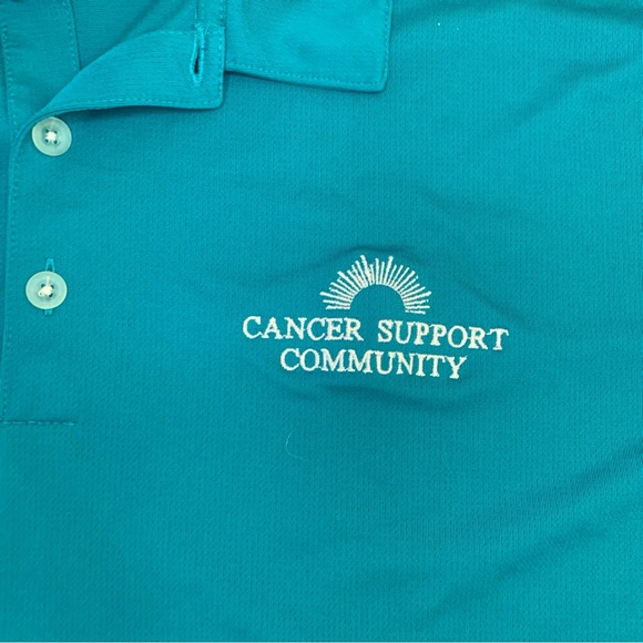 Nike Dri-Fit Teal Polo Golf Shirt Men's XL Ovarian "Cancer Support Community" - Picture 3 of 7